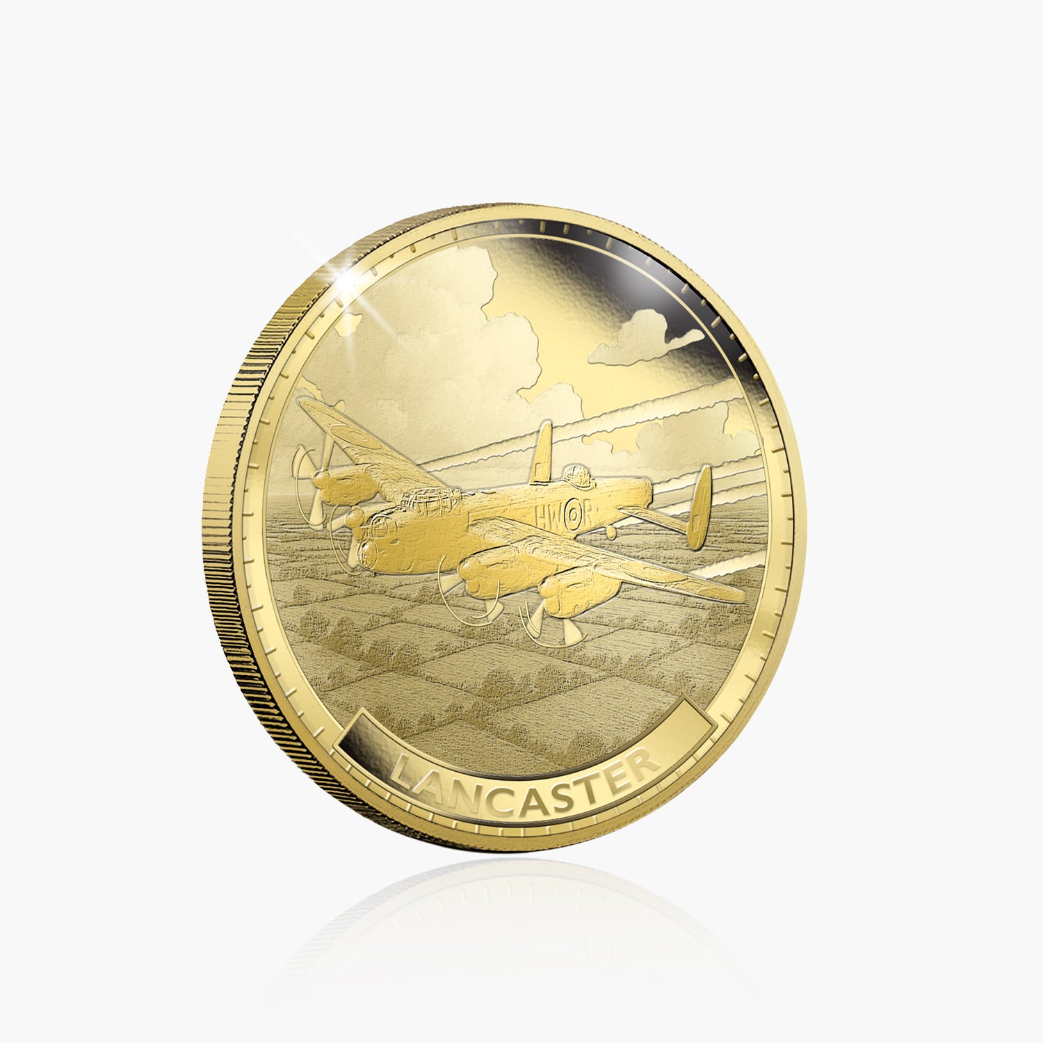 Wings of Valour Lancaster 24 Carat Gold Plated Commemorative