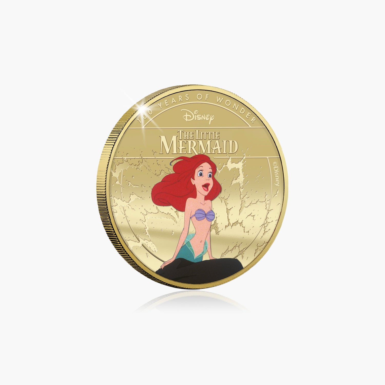 D100 Disney The Little Mermaid Gold Plated Commemorative