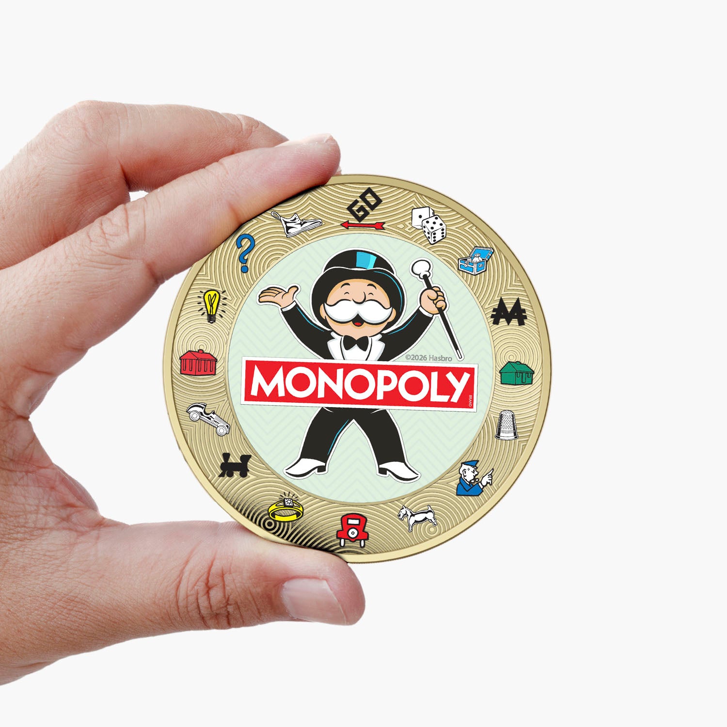 Monopoly 2026 50mm Gold-Plated Coin Luxe Edition