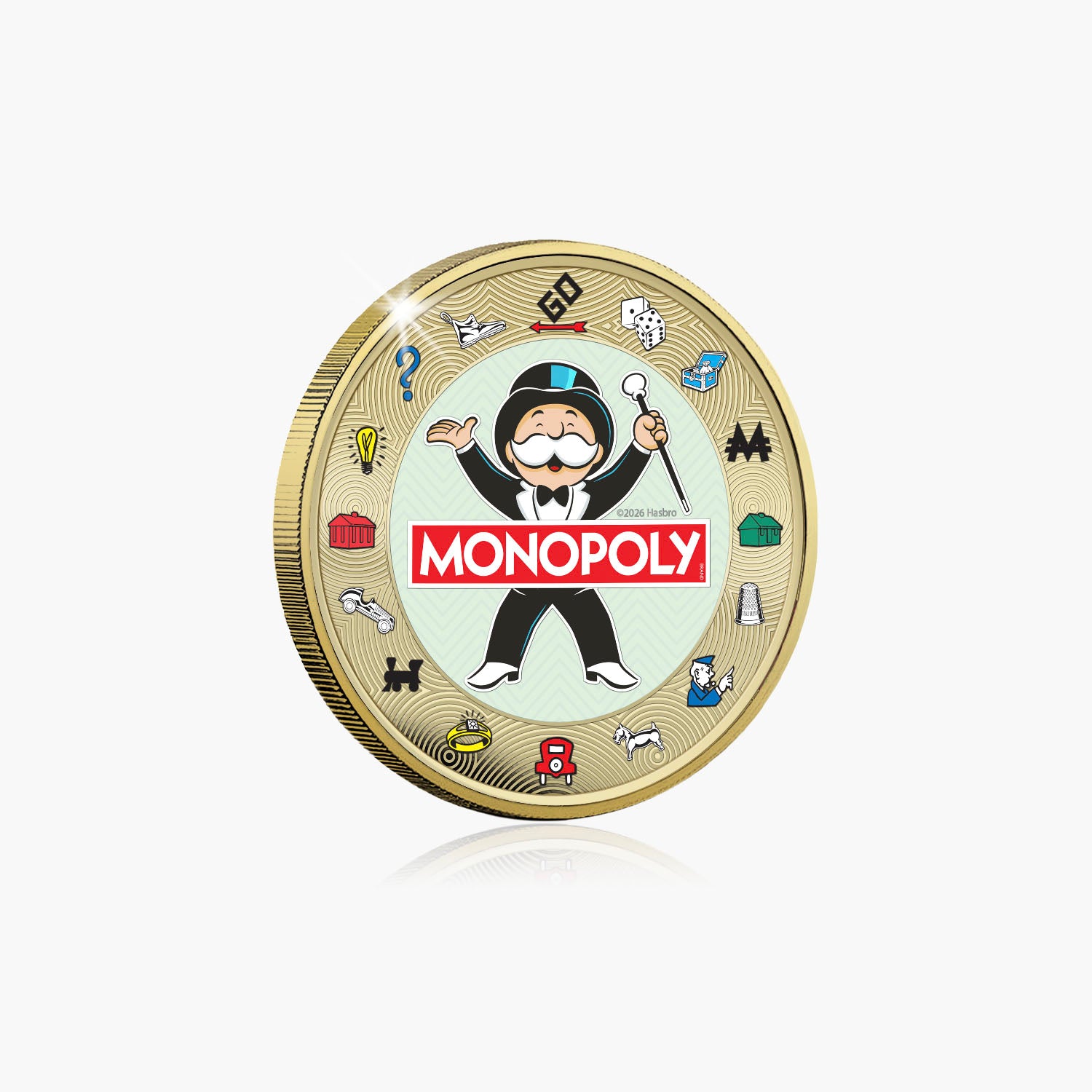Monopoly 2026 50mm Gold-Plated Coin Luxe Edition