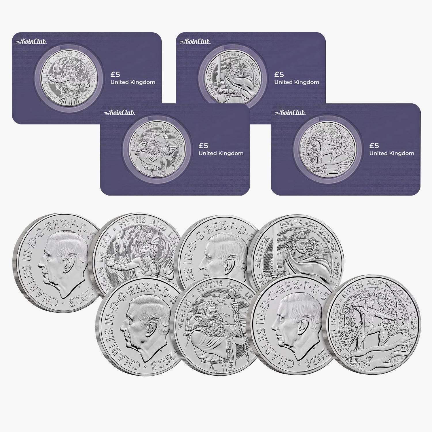 Myths and Legends UK £5 Coin Bundle