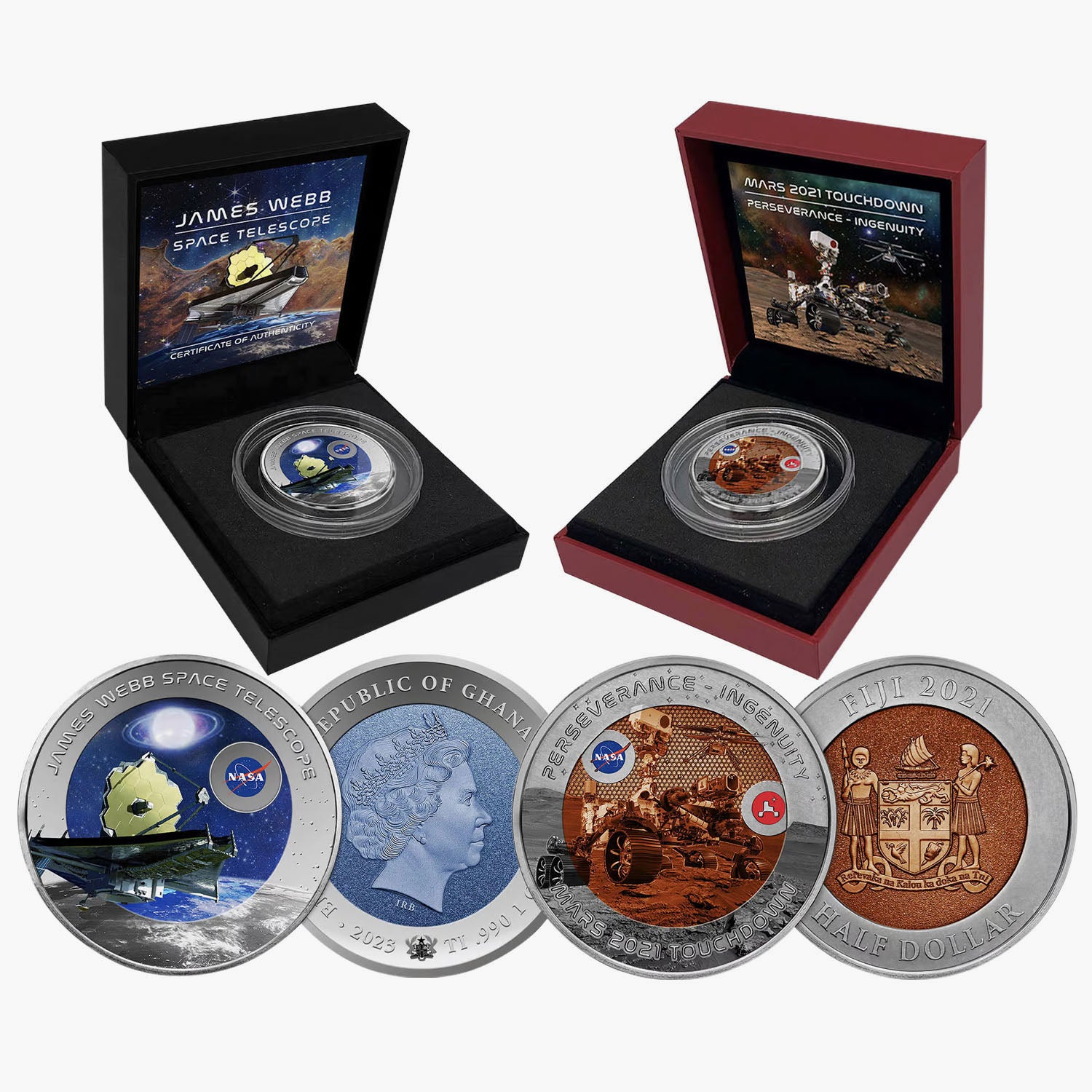 Lot de pièces de monnaie en titane de la NASA