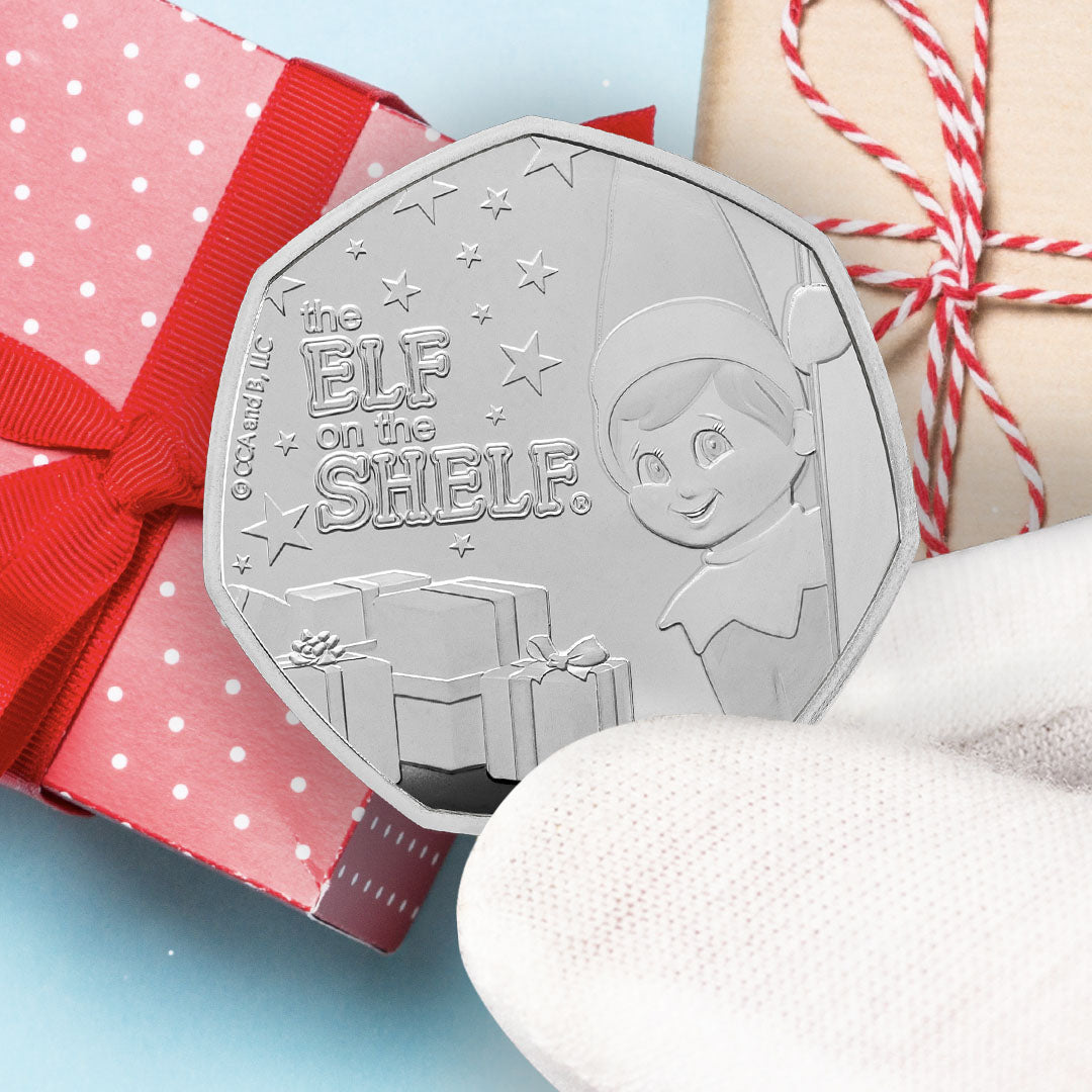 The Official Elf on the Shelf 2023 BU 50p Coin