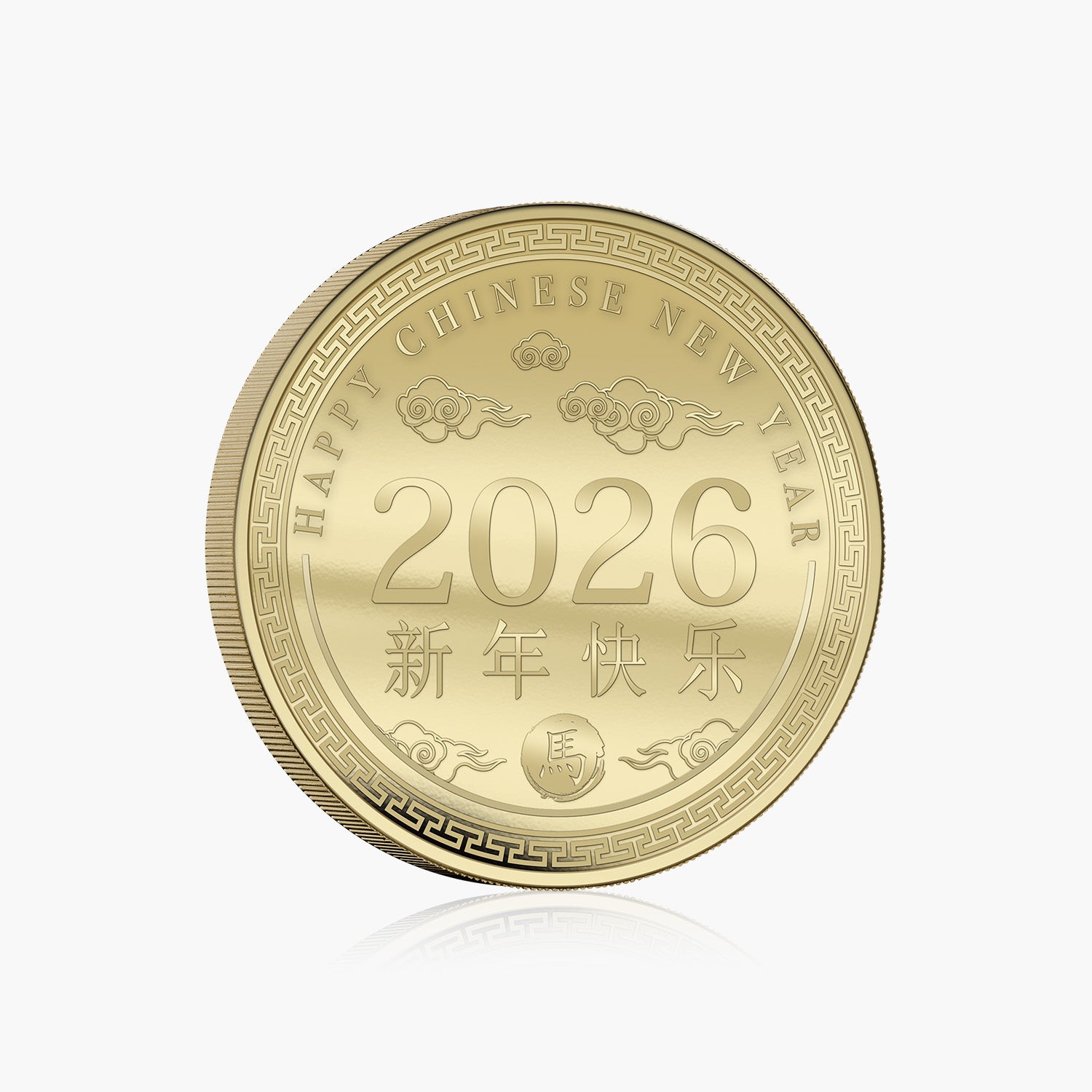 2026 Year of The Horse 24K 50mm Gold Plated Commemorative