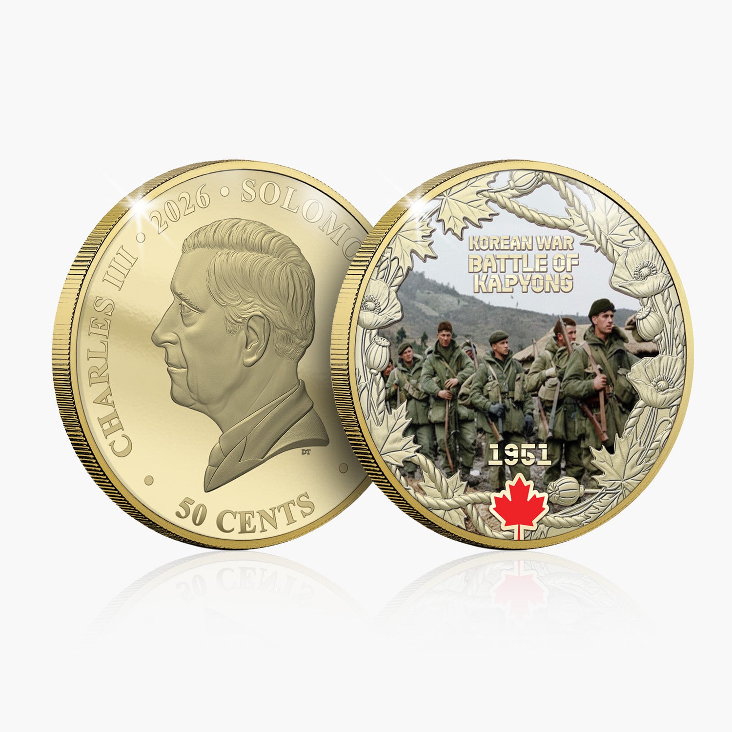 Canadian Legacy of Valour - Korean War Battle of Kapyong Gold Plated Coin