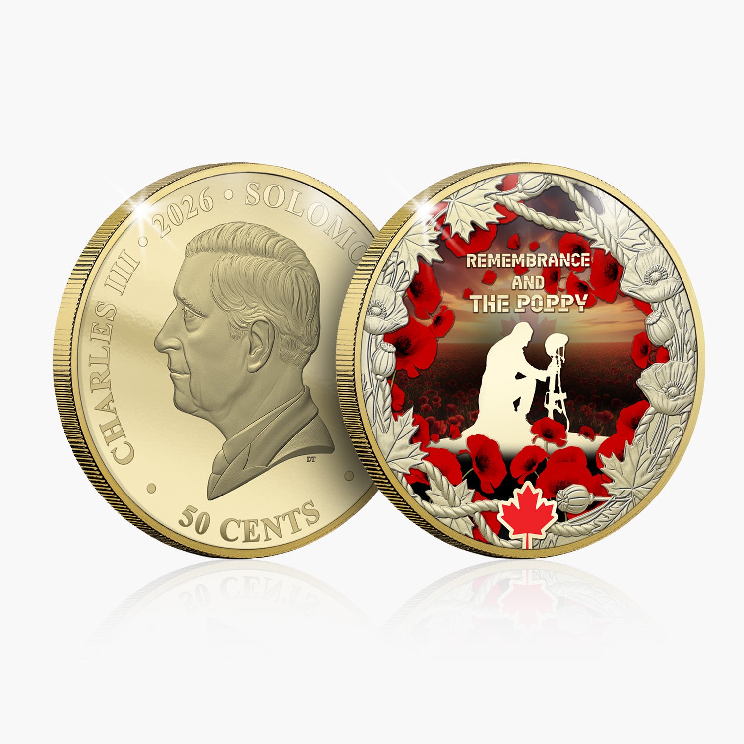 Canadian Legacy of Valour - Remembrance and Poppy Gold Plated Coin