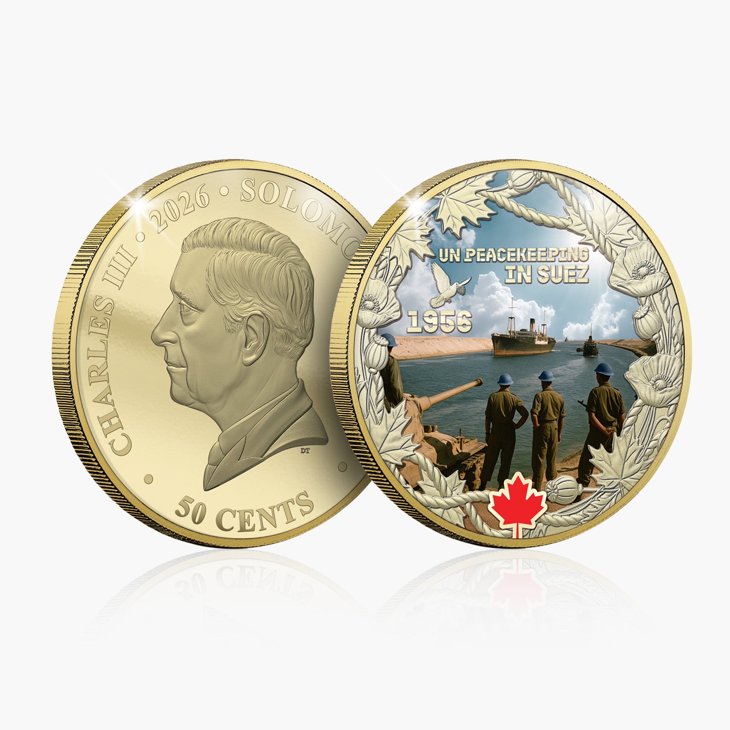 Canadian Legacy of Valour - Unpeacekeeping in Suez Gold Plated Coin