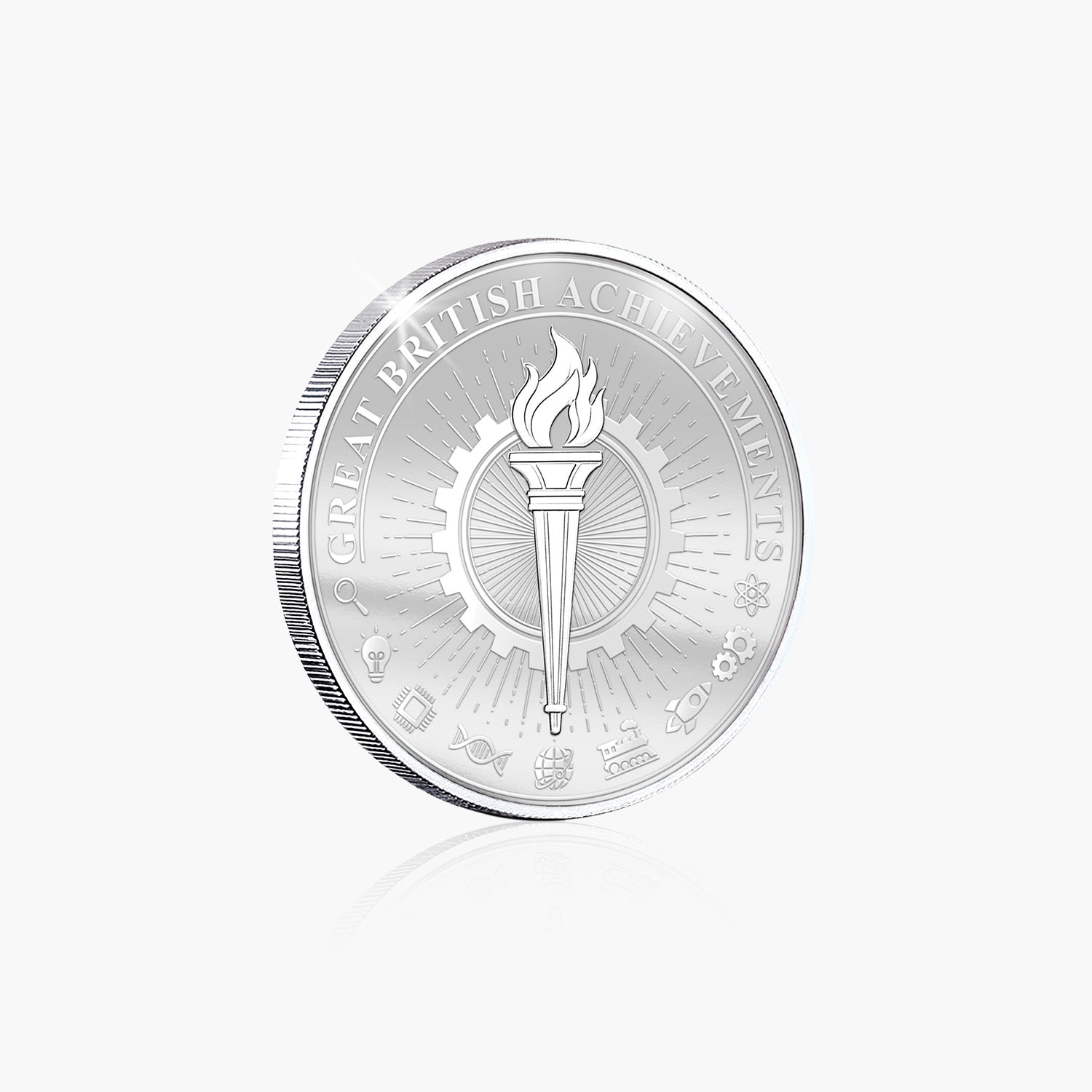 Great British Achievements Jet Engine Silver Plated BU Commemorative