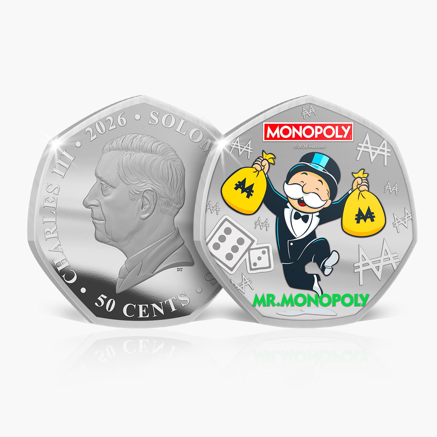 Monopoly Legends of the Board 2026 .999 Silver Plated Coin Pack Monopoly Legends of the Board 2026 .999 Silver Plated Coin Pack
