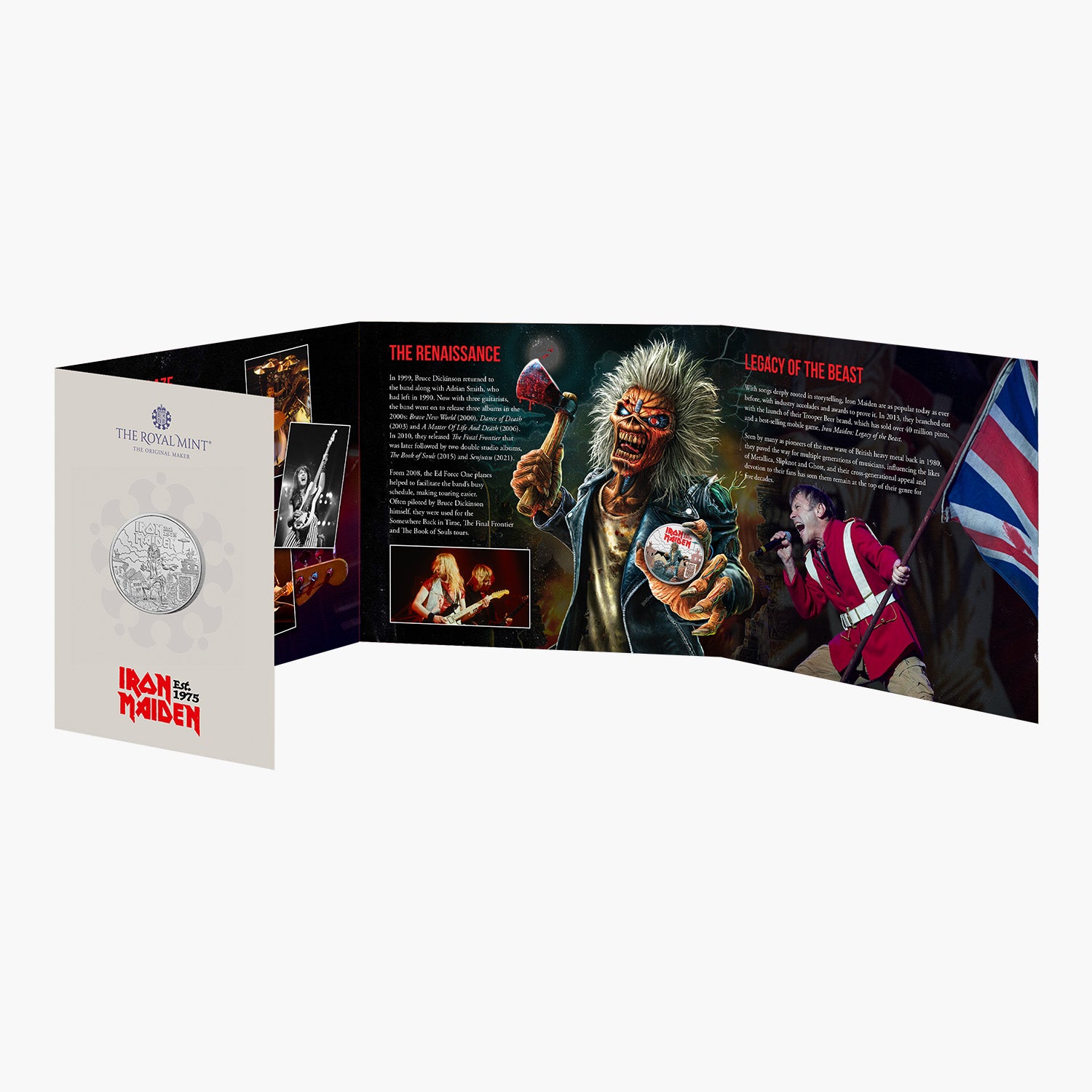 Iron Maiden 2025 UK £5 BU Coin | Official Royal Mint Heavy Metal