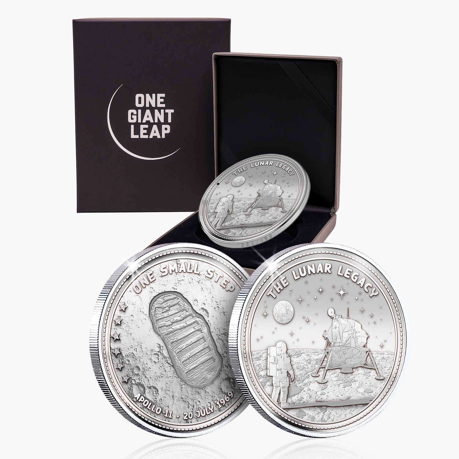 One Giant Leap â€“ The Lunar Legacy Supersize 75mm Antique Finish Medal