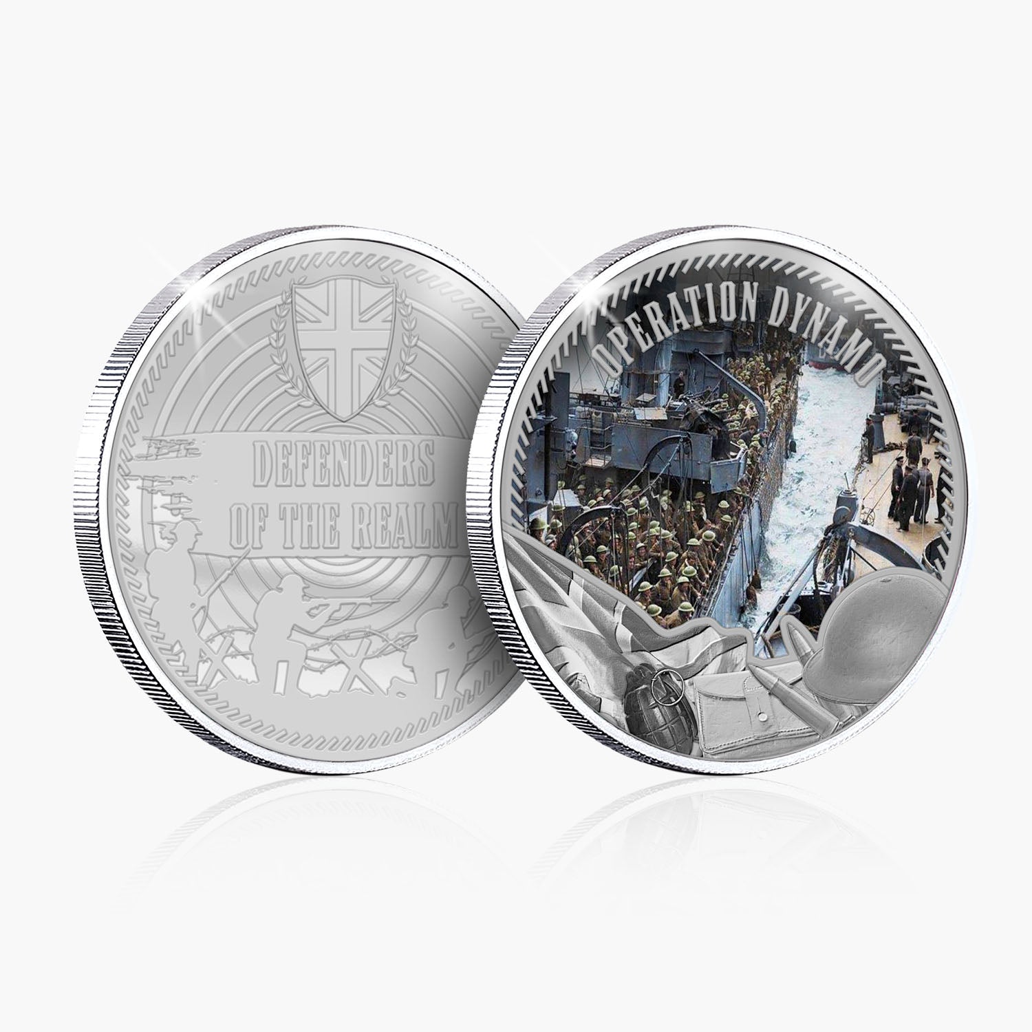 Defenders of the Realm Operation Dynamo Dunkirk Silver Plated BU Commemorative