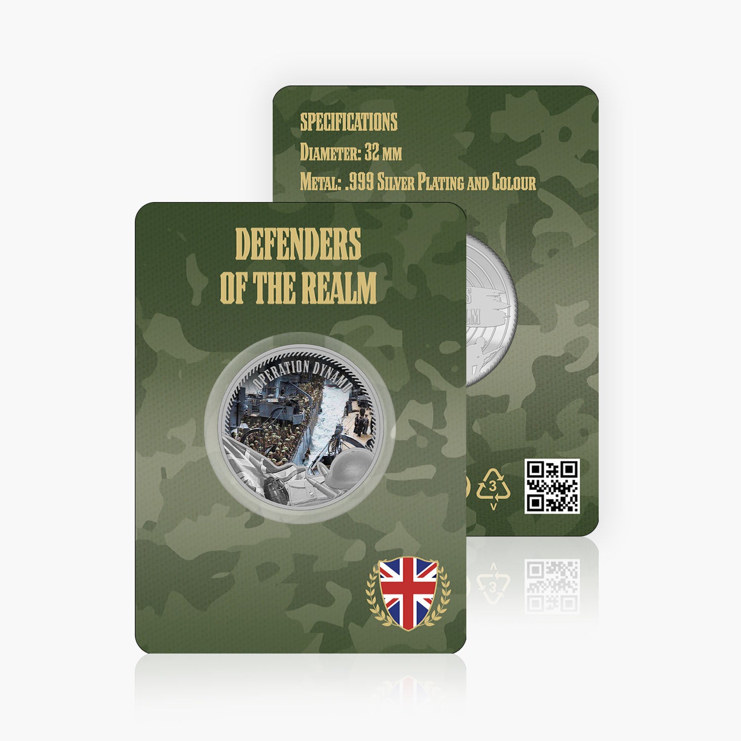 Defenders of the Realm Operation Dynamo Dunkirk Silver Plated BU Commemorative