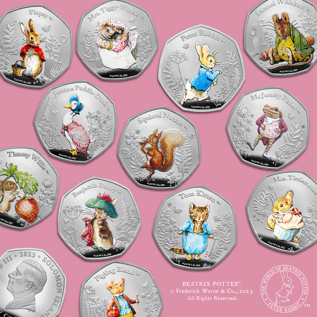 The World of Peter Rabbit 2023 Complete Coin Collection
