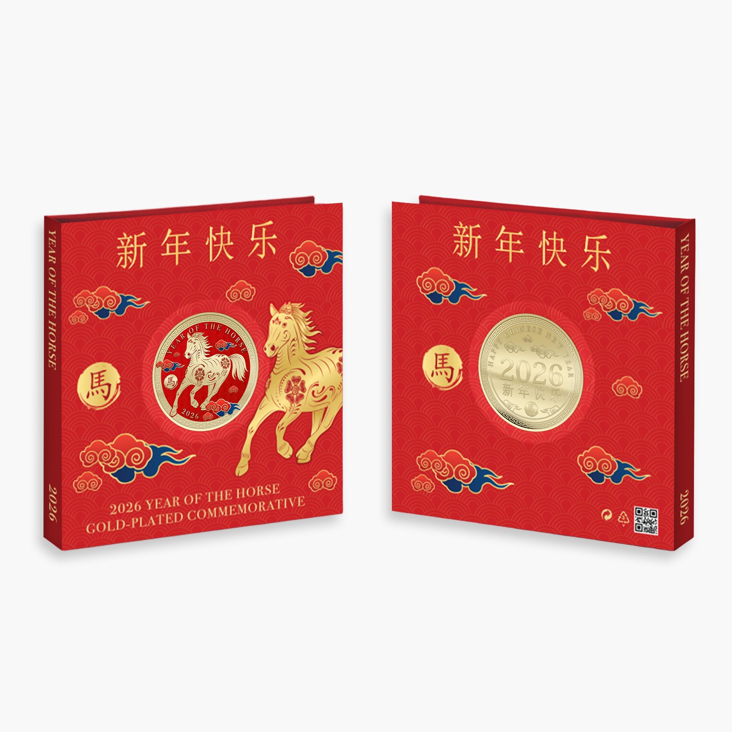 2026 Year of The Horse 24K 50mm Gold Plated Commemorative
