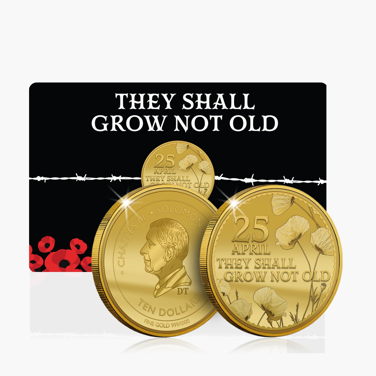 ANZAC Day "They Shall Grow Not Old" 1/1000oz Solid Gold Coin
