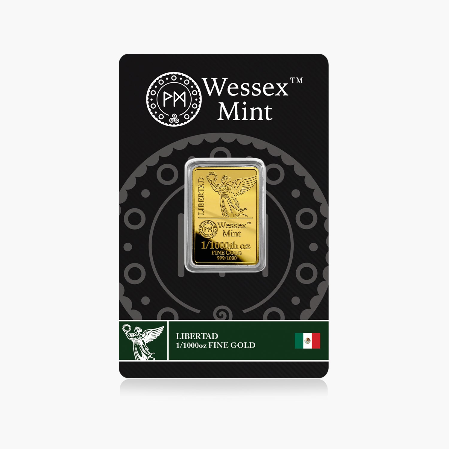 Wessex Mint 1/1000th oz Libertad Solid Gold Bar