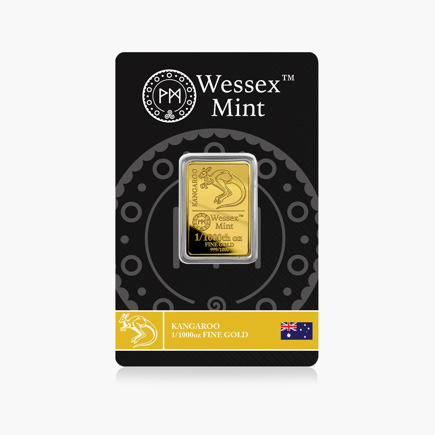 Wessex Mint 1/1000th oz Kangaroo Solid Gold Bar