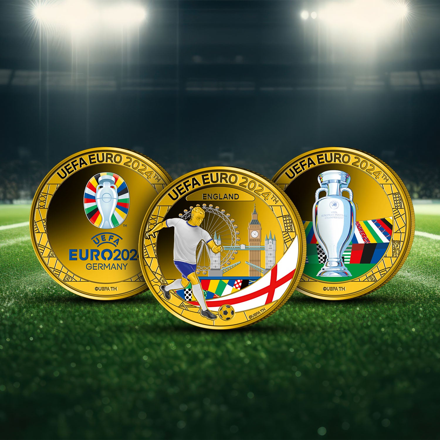 UEFA EURO 2024 Official England Team Coin Box Set