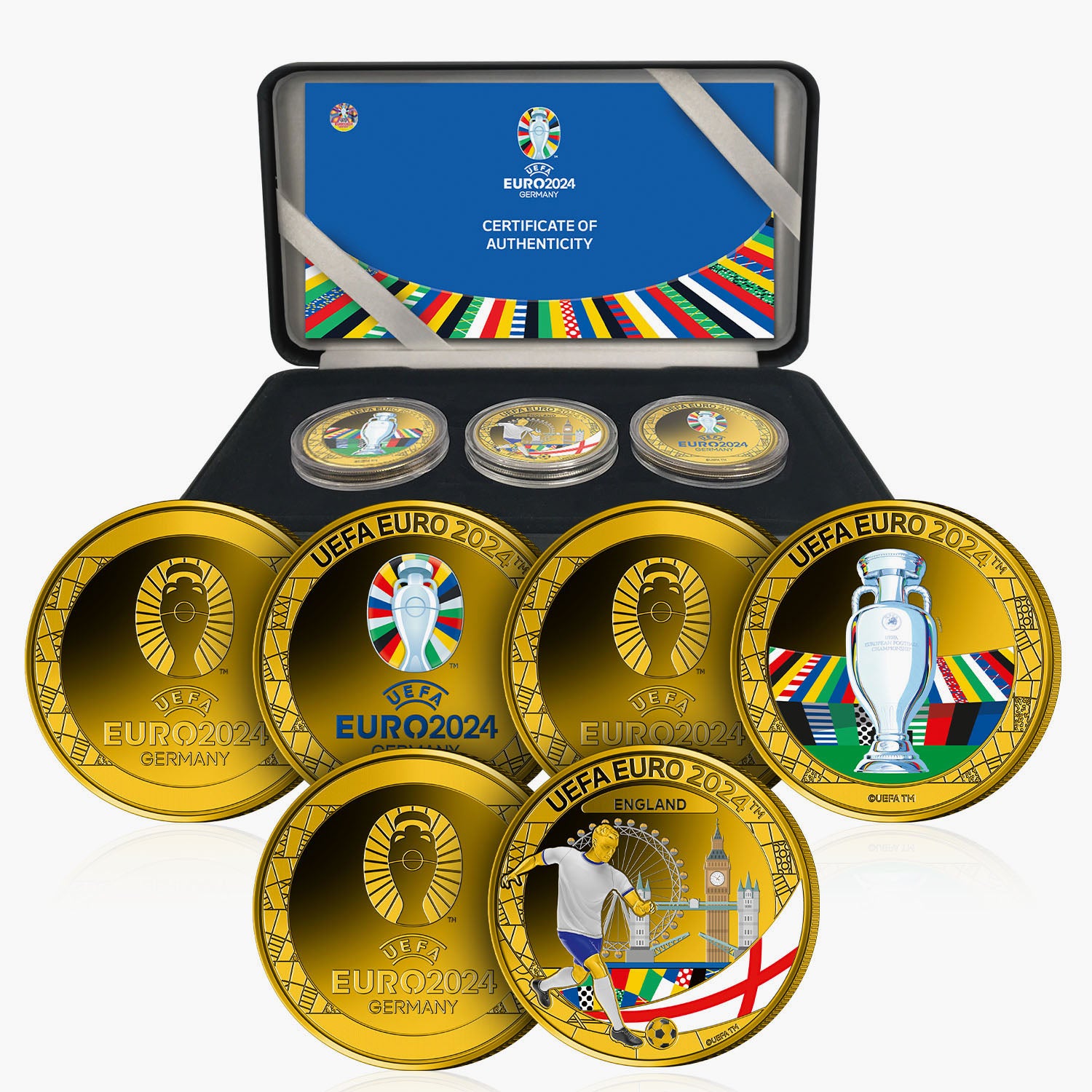 UEFA EURO 2024 Official England Team Coin Box Set
