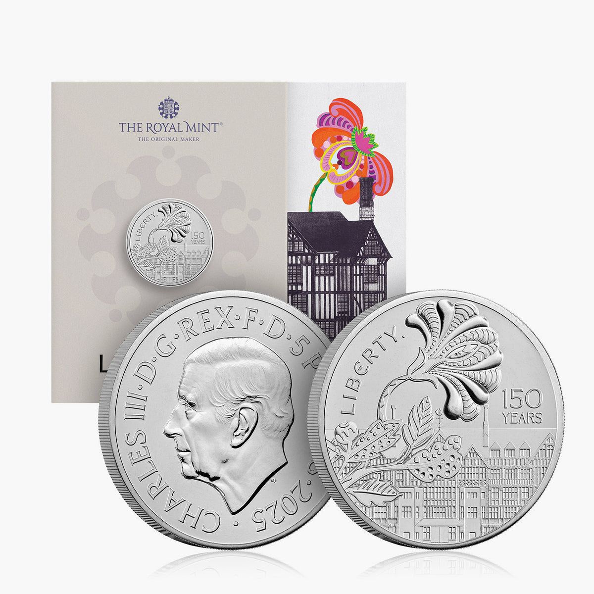 150 Years of Liberty 2025 UK £5 BU Coin | Royal Mint x Liberty
