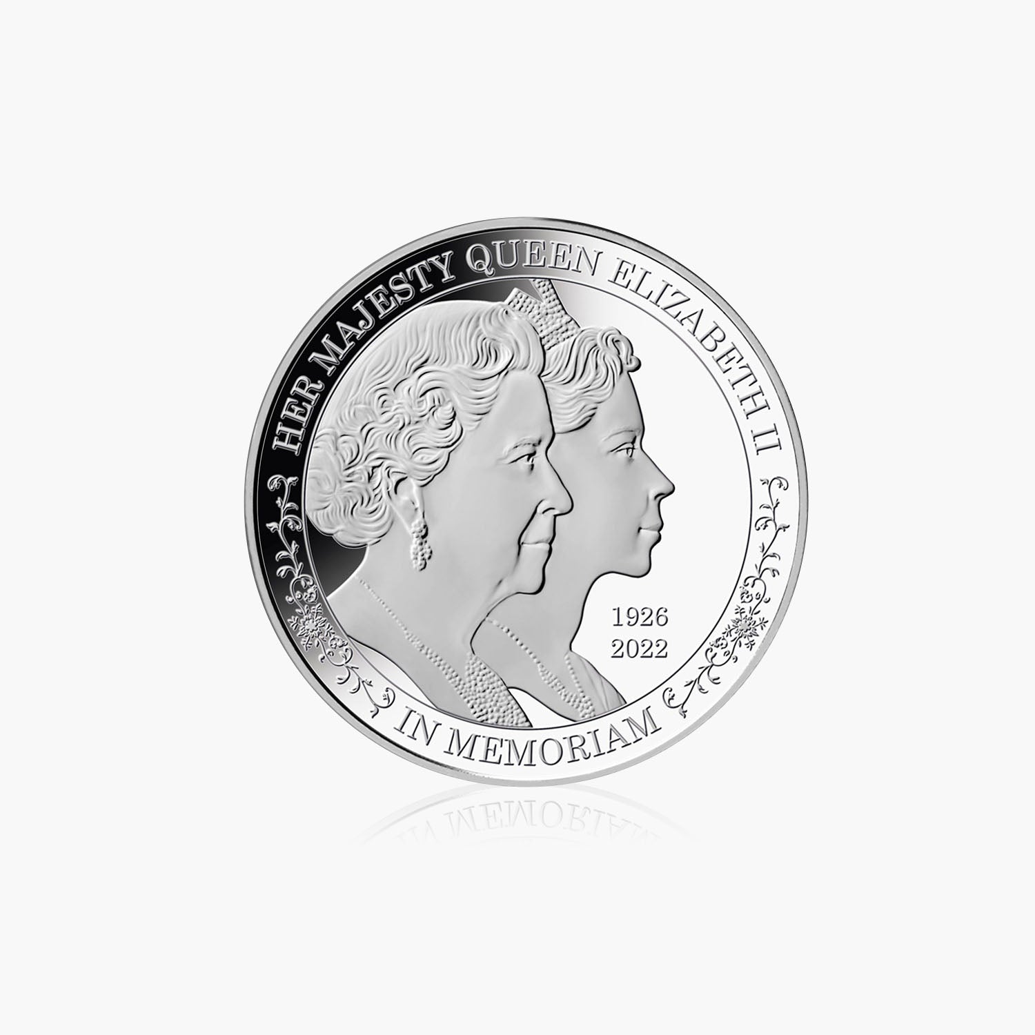 クイーン エリザベス 2 世 ダブル ポートレート 1オンス ソリッド シルバー コイン