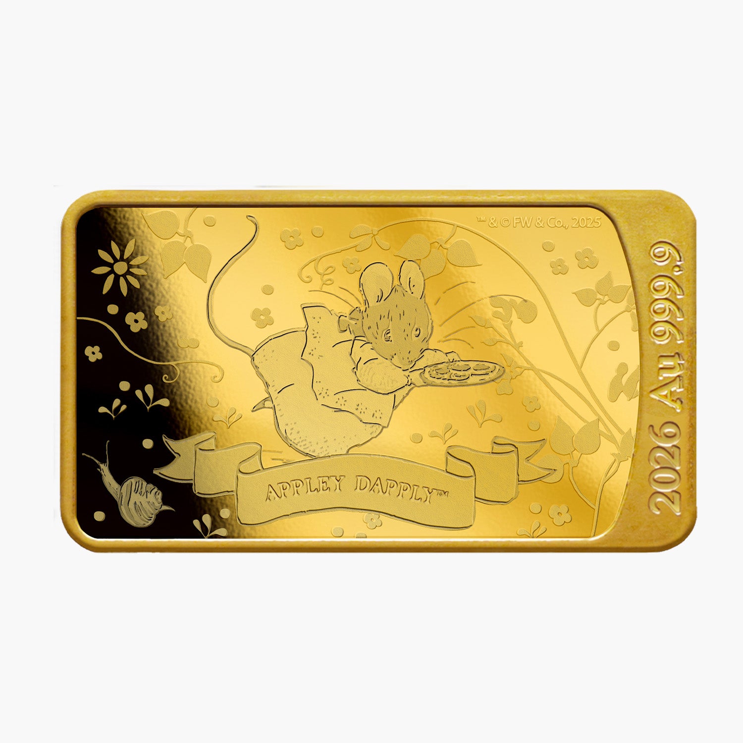 The World of Peter Rabbit Appley Dapply 999.9 Solid Gold Coin Bar 2026