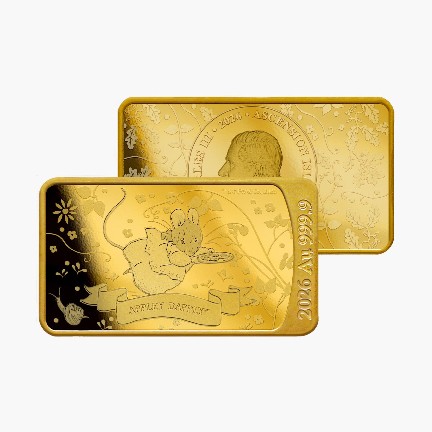 The World of Peter Rabbit Appley Dapply 999.9 Solid Gold Coin Bar 2026