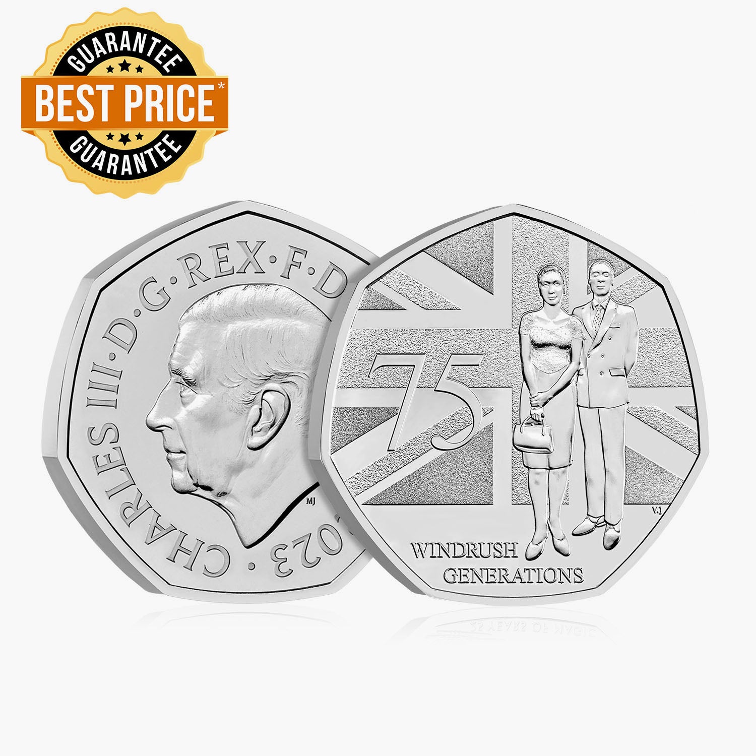 75 Years of the Windrush Generation 2023 50p Brilliant Uncirculated Coin
