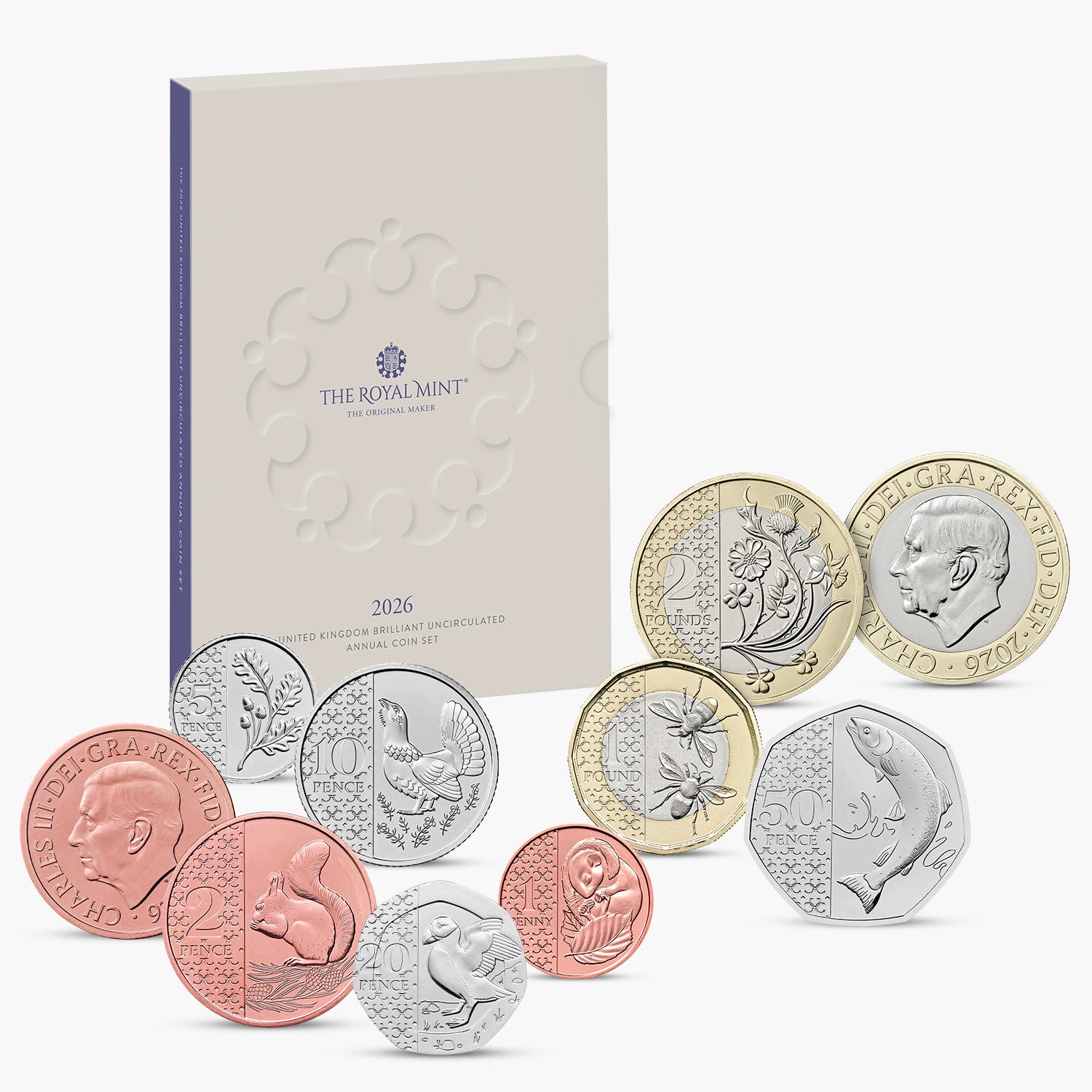 The 2026 United Kingdom BU Definitive Coin Set