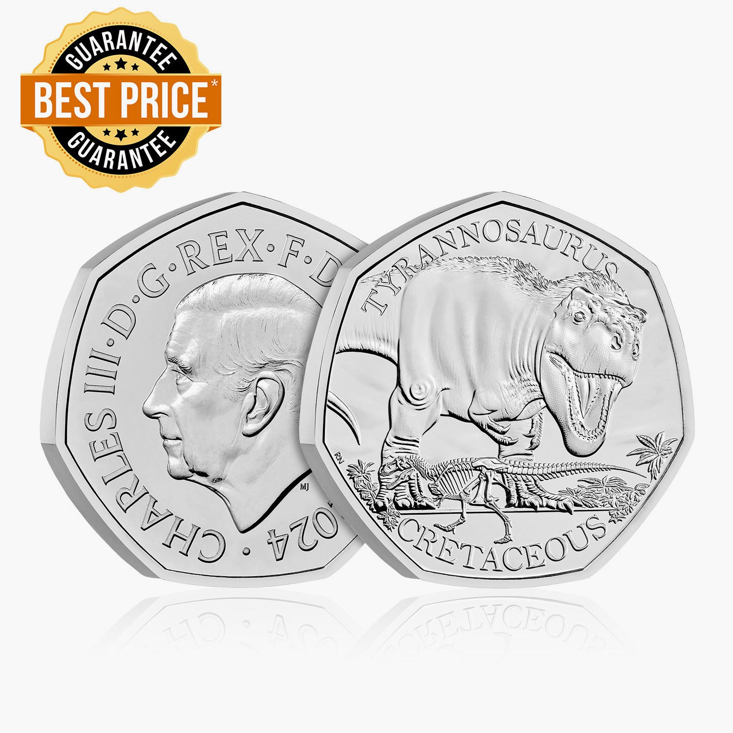 Iconic Specimens - Tyrannosaurus 2024 50p BU Coin