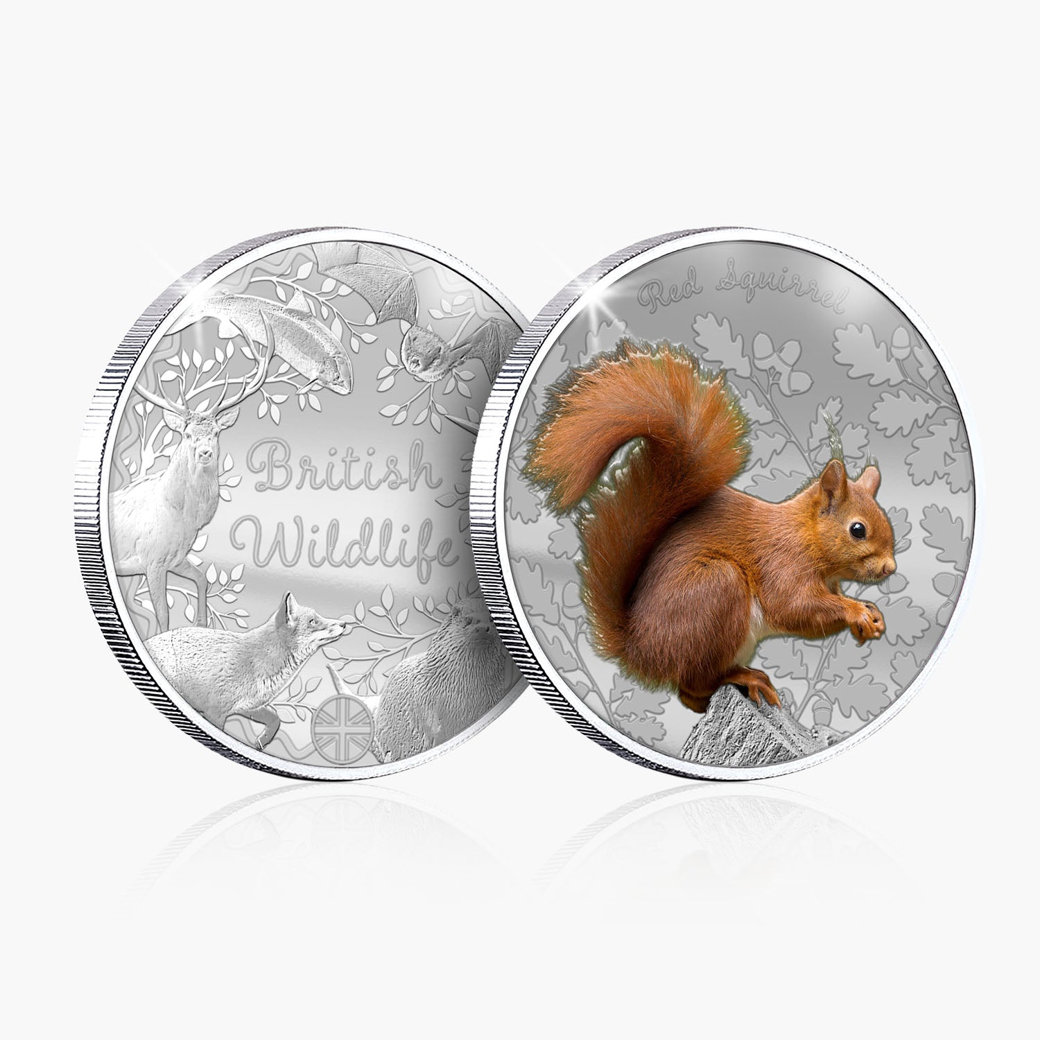 British Wildlife Red Squirrel Silver Plated BU Commemorative