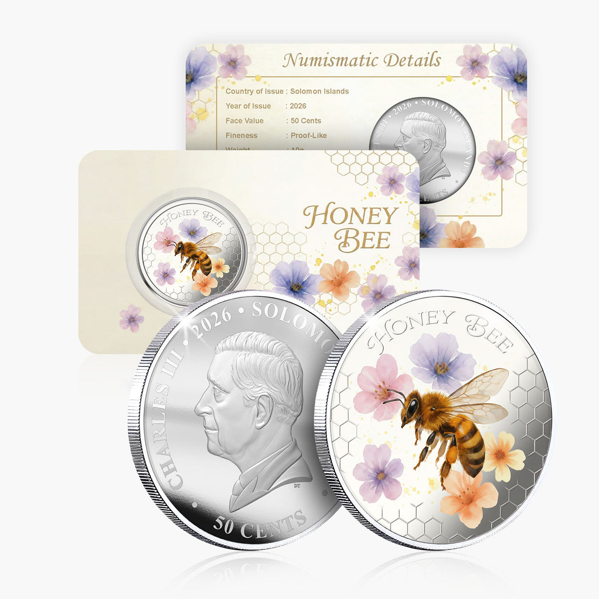 Honey Bee 2026 Silver-Plated BU Coin