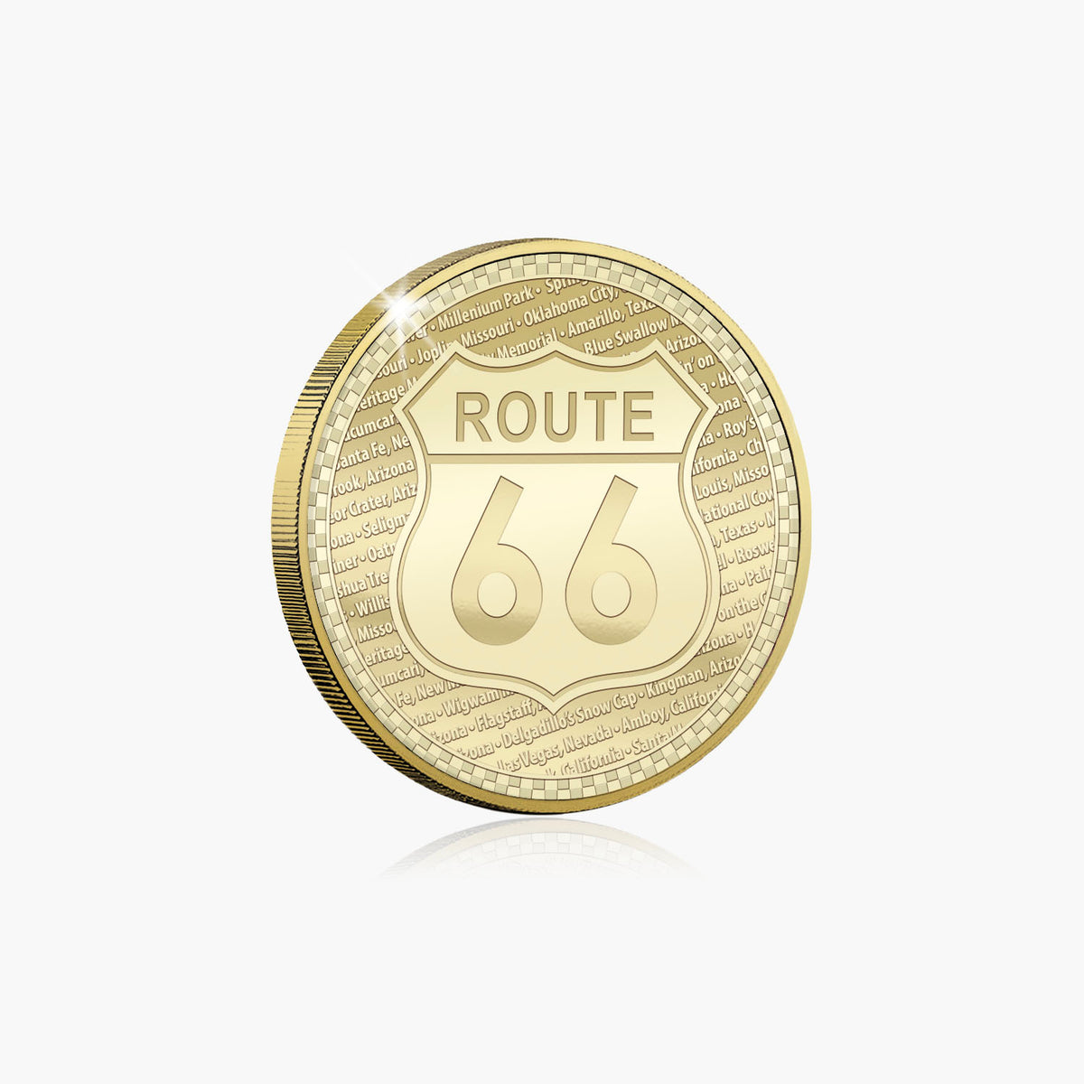100 years in Headlights Route 66 50mm Commemorative