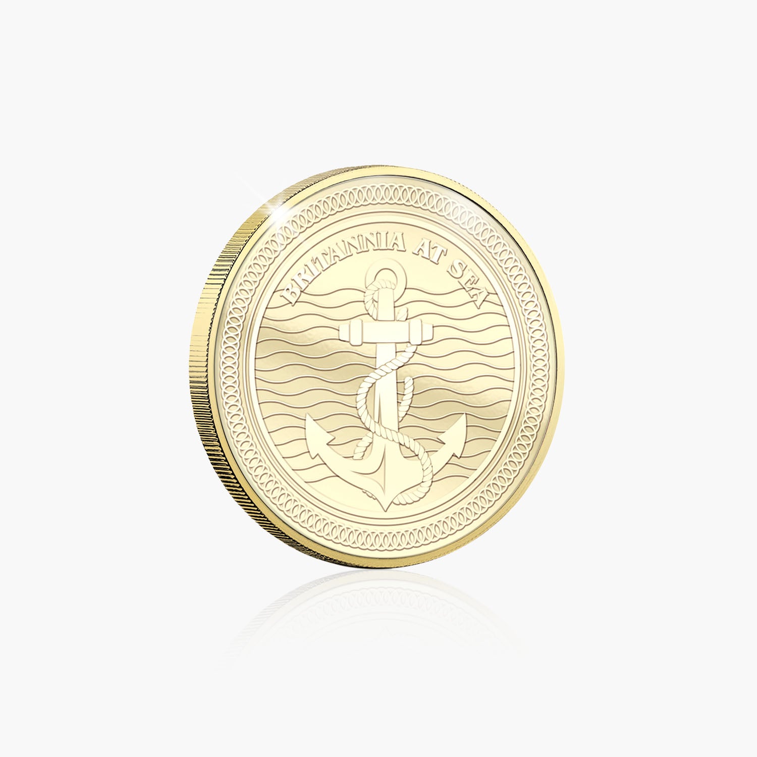 Britannia at Sea Royal Navy Ensign Gold Plated BU Commemorative