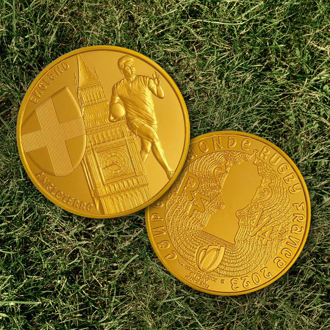 Official 2023 Rugby World Cup England Team Coin