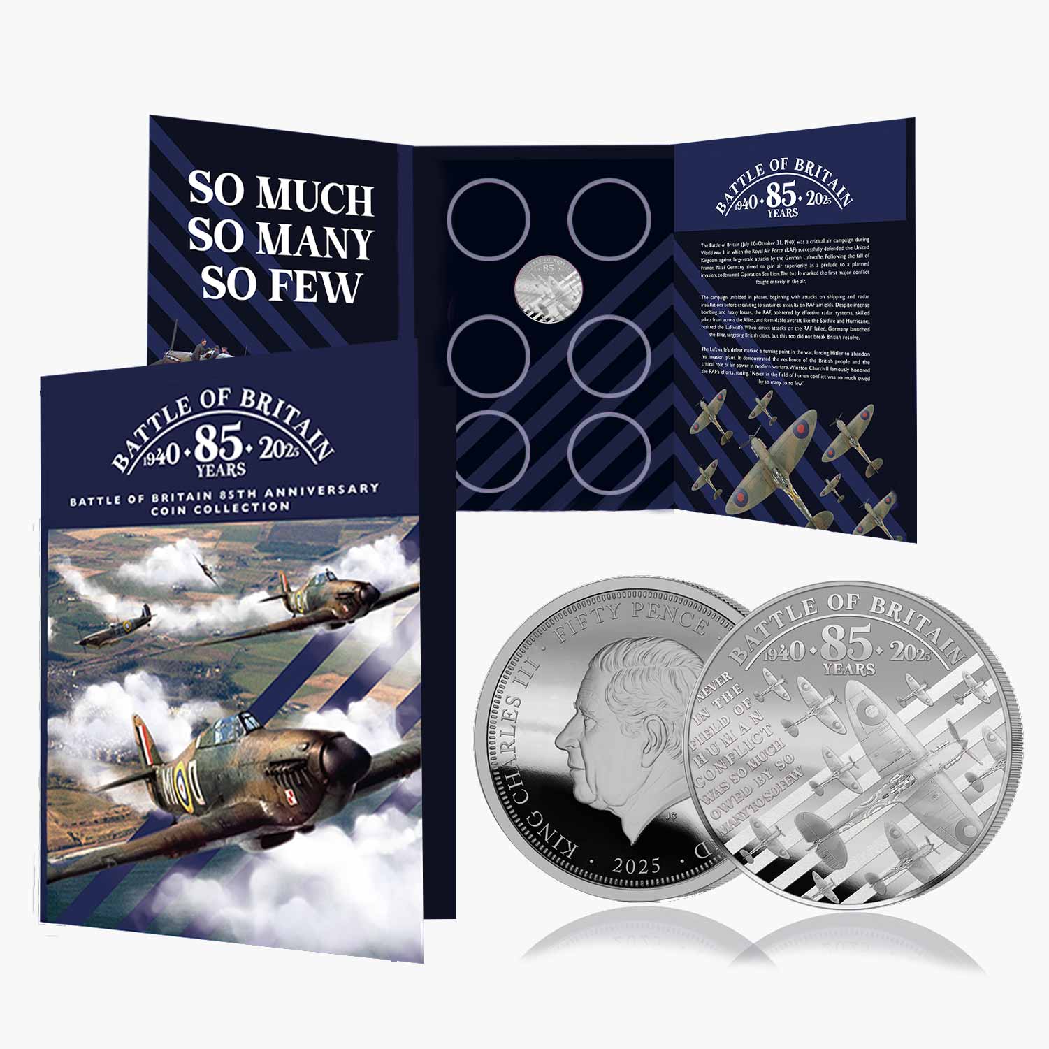2025 Battle of Britain 85th Anniversary .999 Silver Plated Coin
