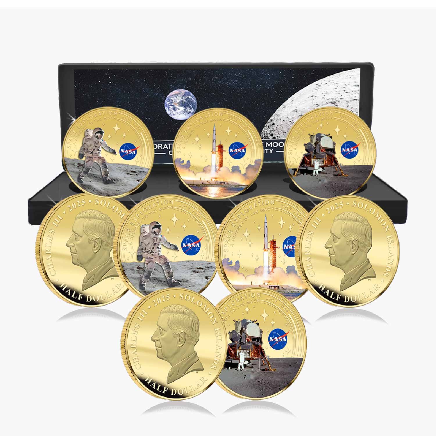 NASA Space Exploration: A Journey to the Moon 2025 Limited Edition Gold Plated Box Set