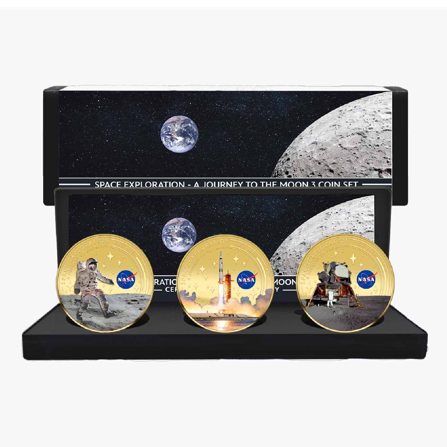 NASA Space Exploration: A Journey to the Moon 2025 Limited Edition Gold Plated Box Set