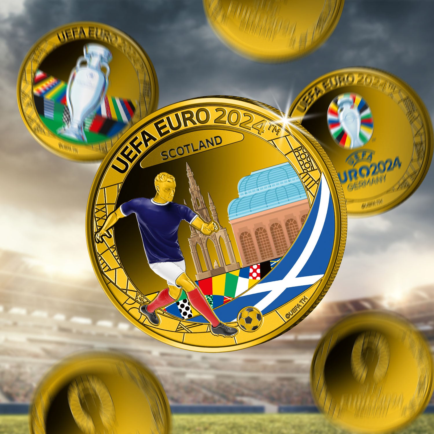 UEFA EURO 2024 Official Scotland Team Coin Box Set