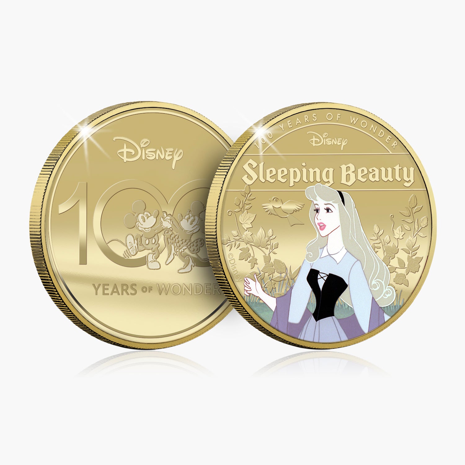 D100 Disney Sleeping Beauty Plaqué Or Commémoratif