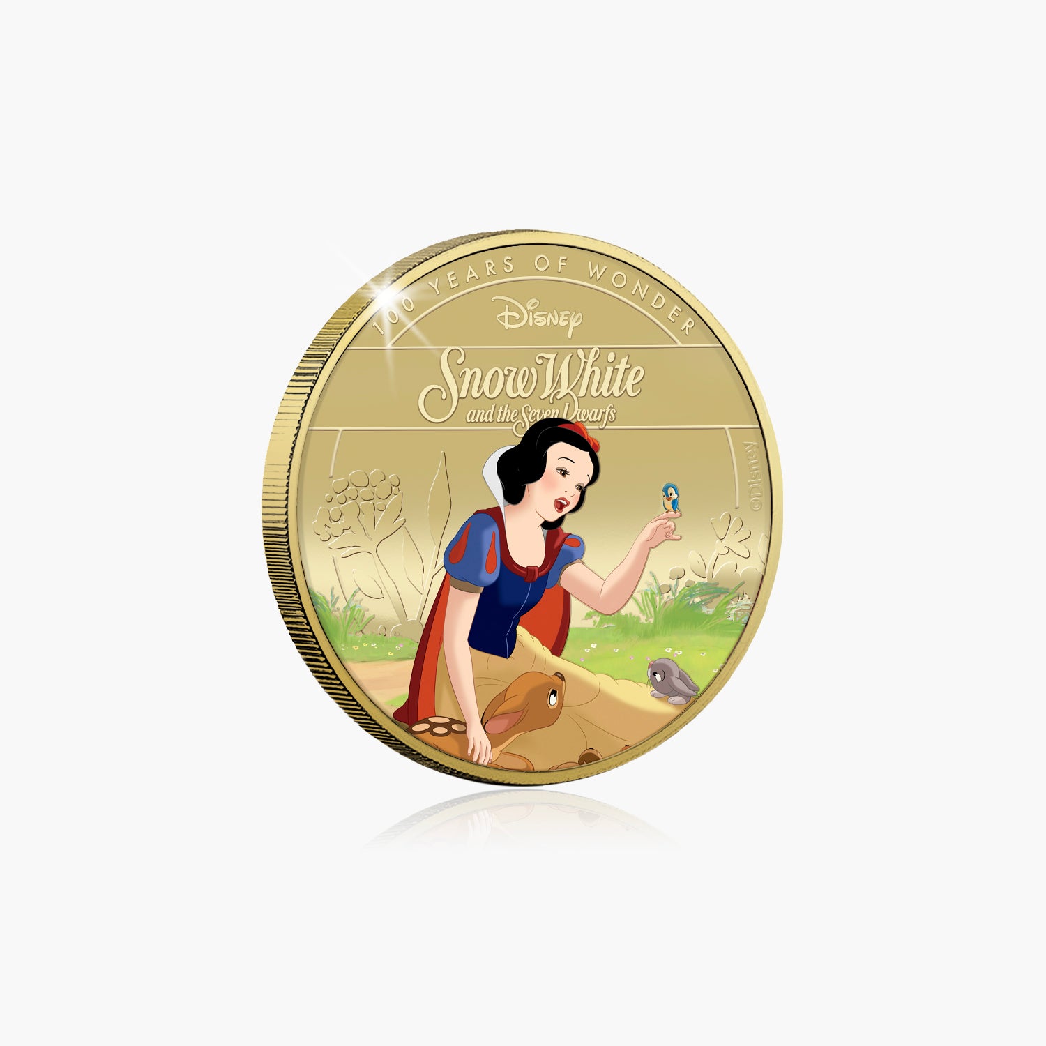 D100 Disney Snow White Gold Plated Commemorative