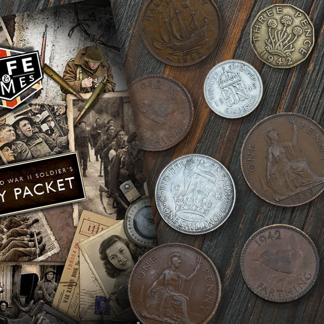 Life &amp; Times - Ensemble de pièces de monnaie 1942 pour les soldats de la Seconde Guerre mondiale
