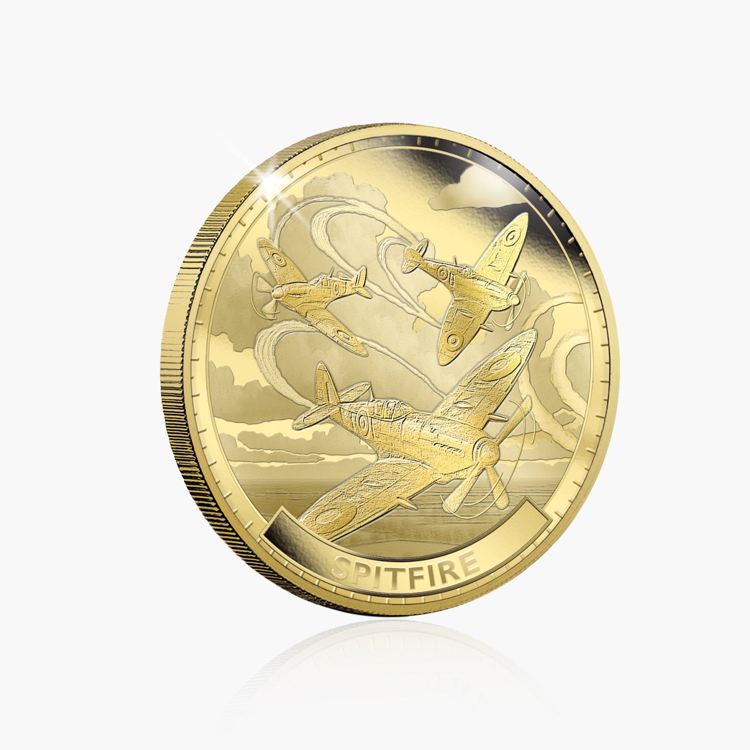 Wings of Valour Spitfire 24 Carat Gold Plated Commemorative