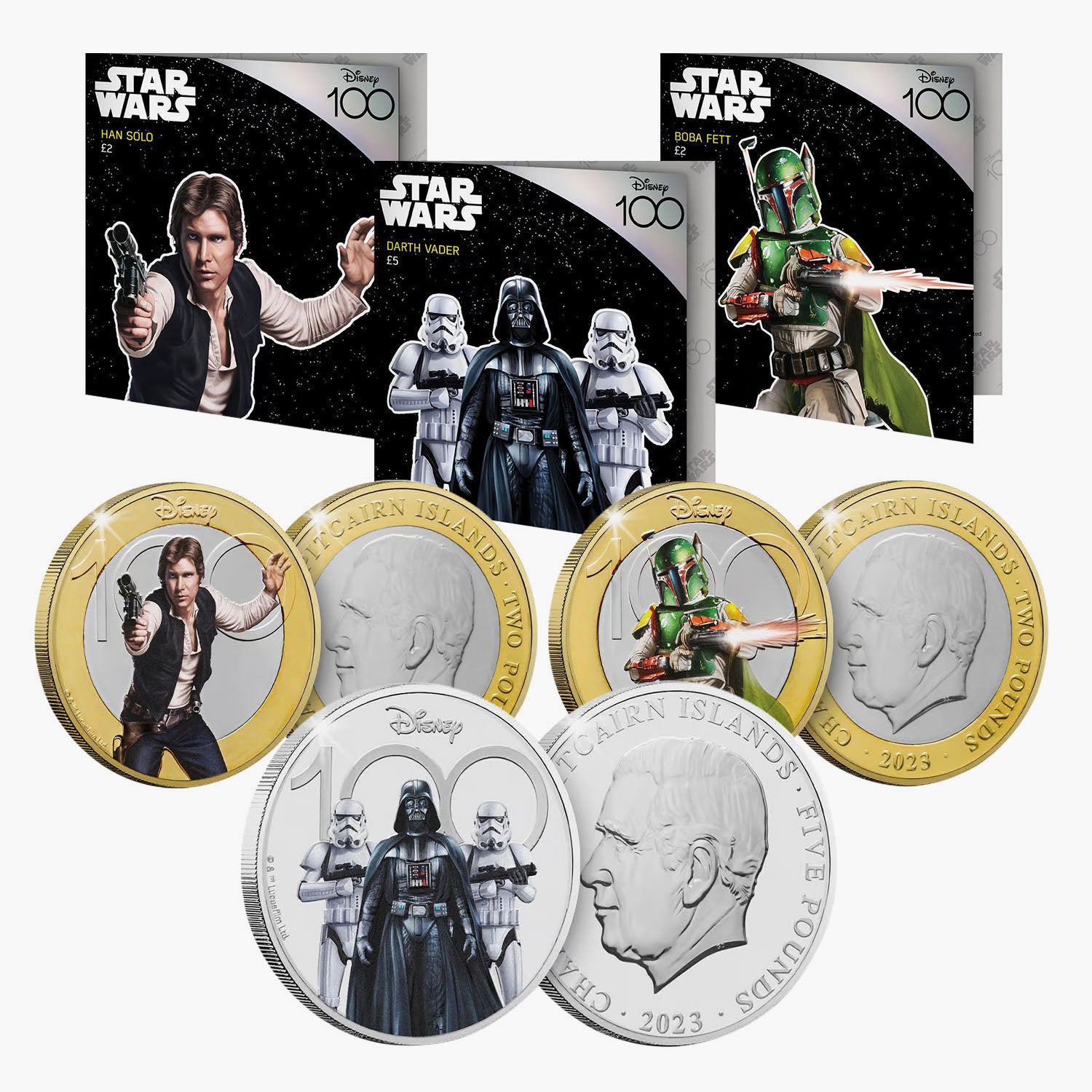 Star Wars 2023 £2 & £5 BU Colour Coin Bundle