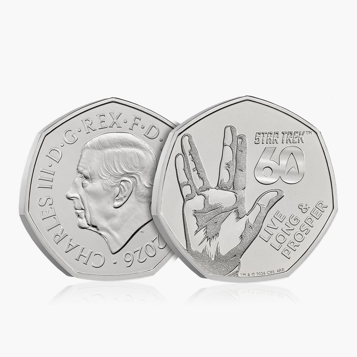 Star Trek 60th Anniversary 2026 50p BU Coin