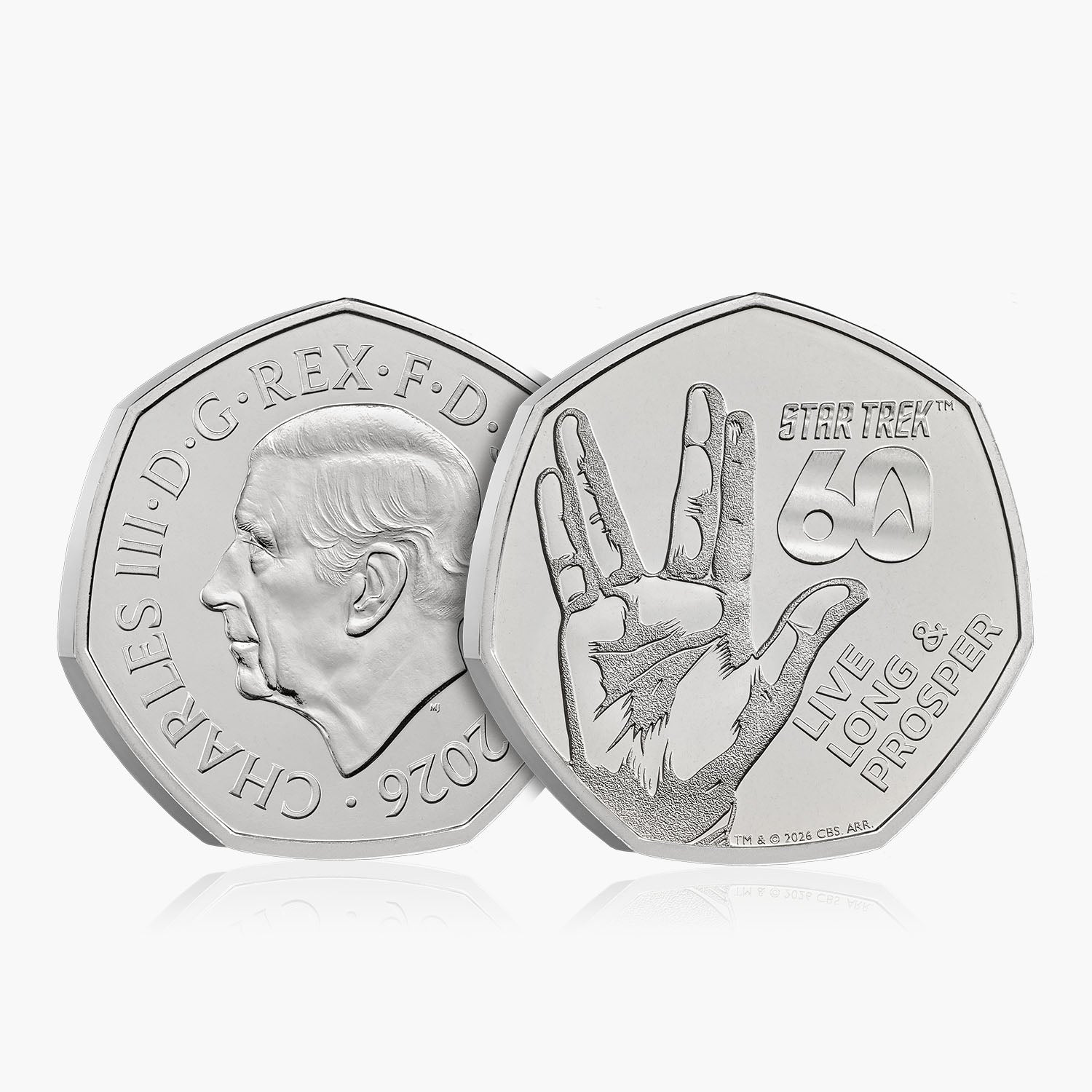 Star Trek 60th Anniversary 2026 50p BU Coin