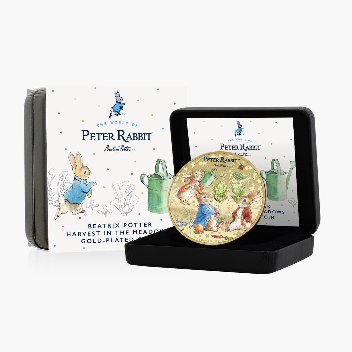 Beatrix Potter Harvest in the Meadows 50mm Gold-Plated Coin Luxe Edition