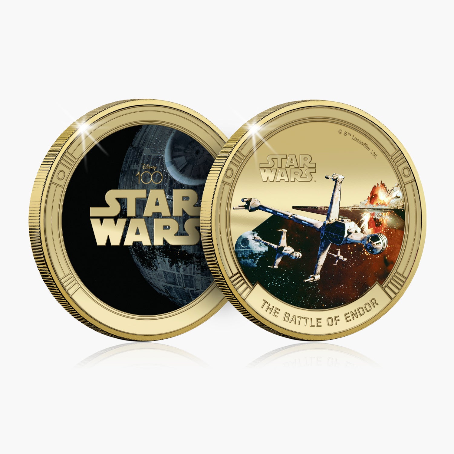 D100 Star Wars The Battle Of Endor Gold Plated Commemorative