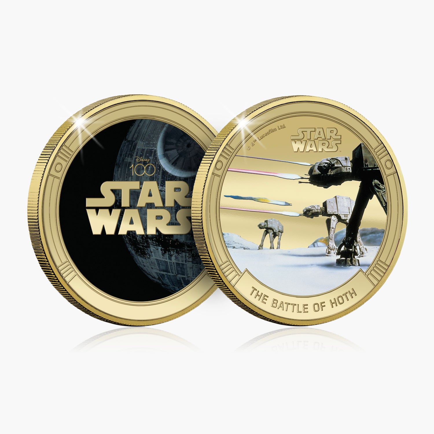 D100 Star Wars The Battle Of Hoth Gold Plated Commemorative